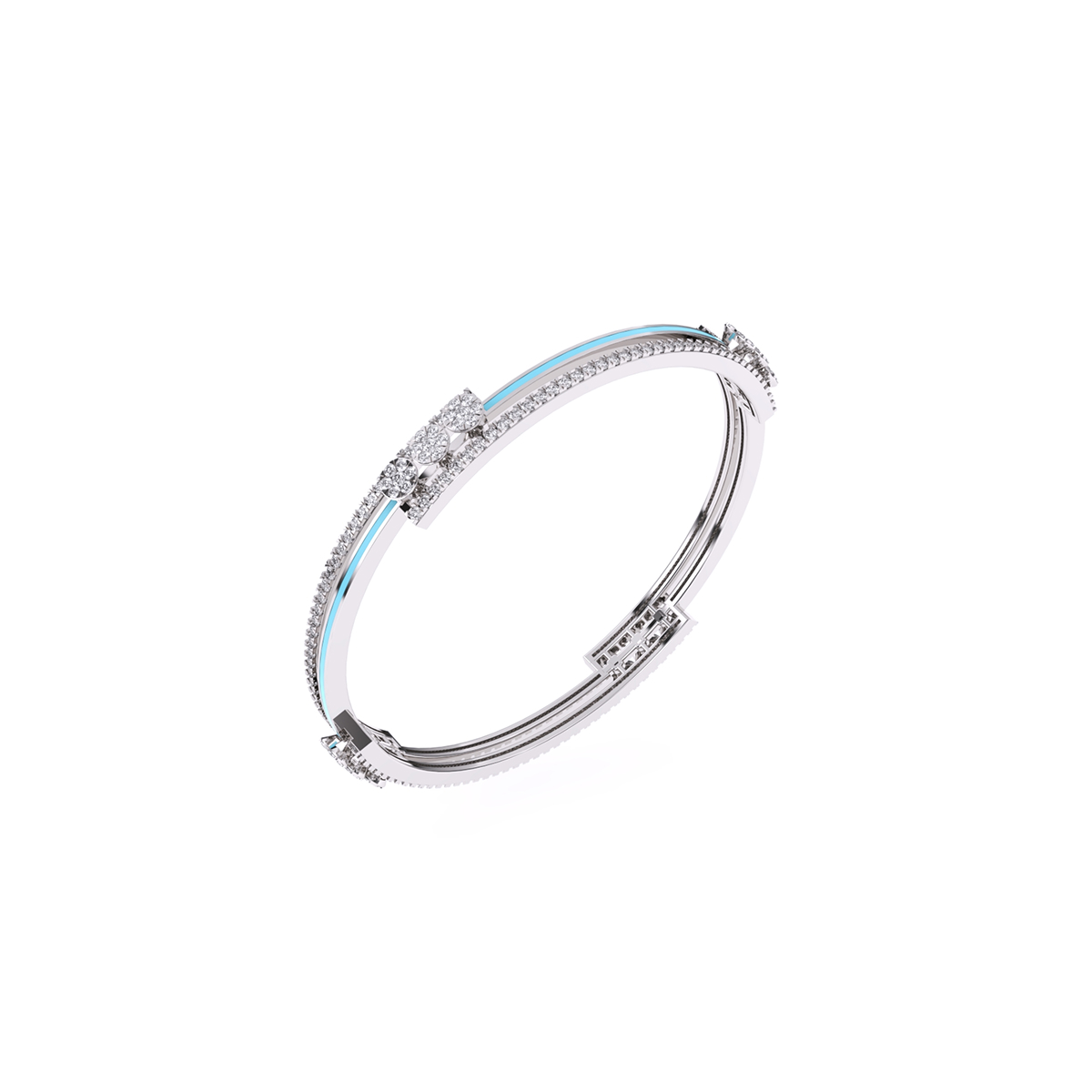 Amazing Round Diamond Bangle Bracelet